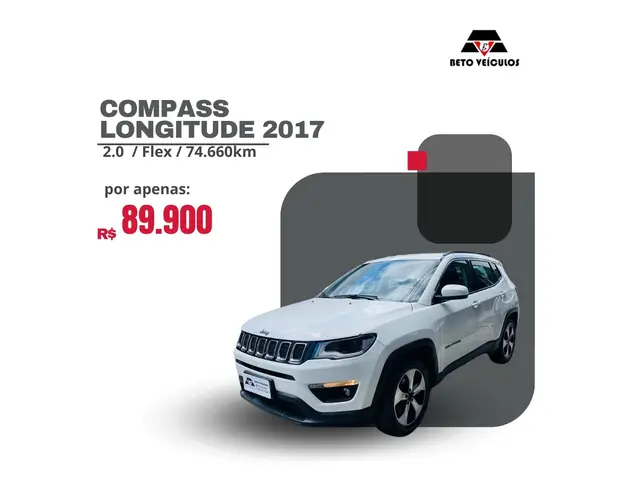 Carro Jeep Compass 2017 2.0 Longitude 4x2 (Aut) (Flex)