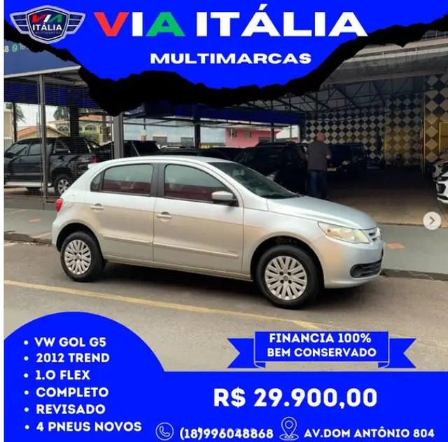 Carro Volkswagen Gol 2012 1.0 (G5) (Flex)