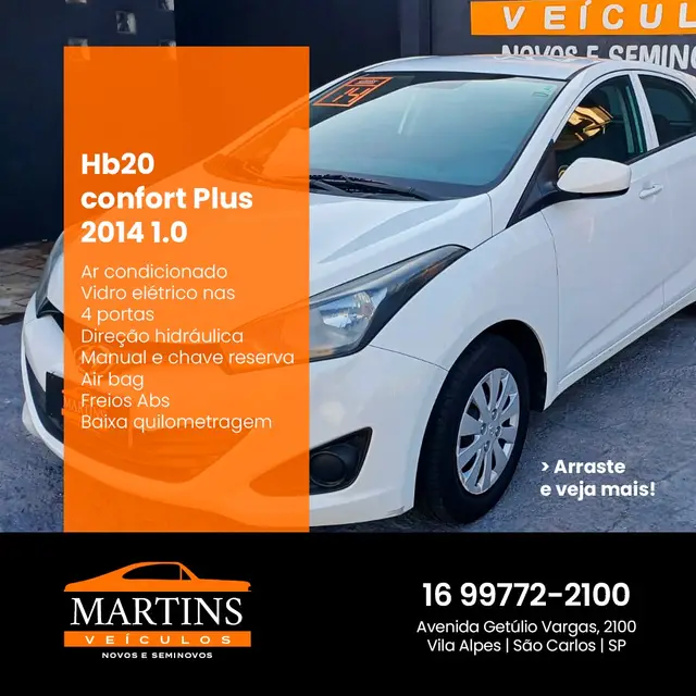 Carro Hyundai HB20 2014 1.0 Comfort (Flex)