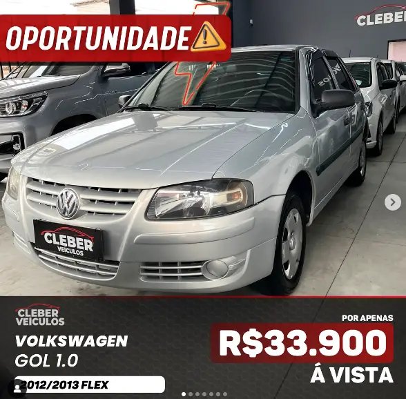 Carro Volkswagen Gol 2013 1.0 8V (G4)(Flex)4p