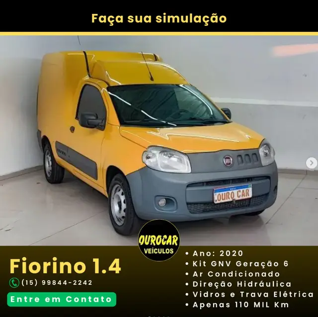 Carro Fiat Fiorino 2020 Furgão 1.4 Evo (Flex)