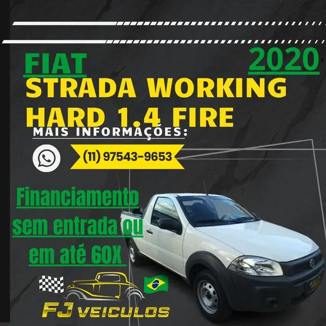 Carro Fiat Strada 2020 Hard Working 1.4 (Flex) (Cabine Simples)