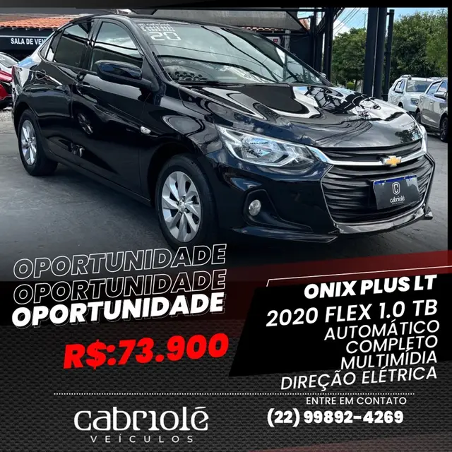 Carro Chevrolet Onix Plus 2020 1.0 LT Turbo (Flex) (Aut)