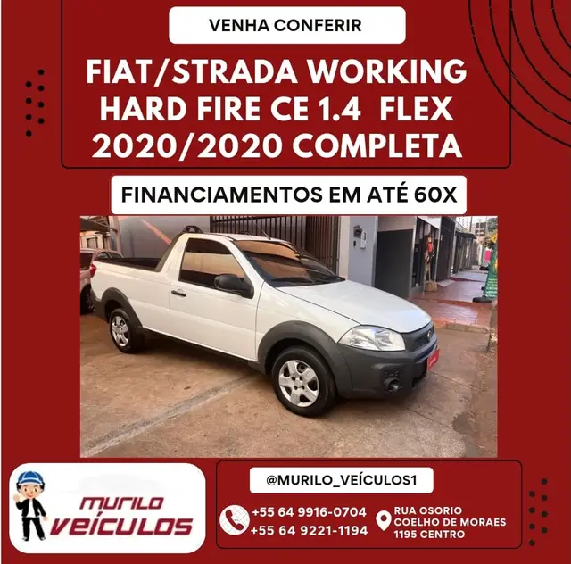 Carro Fiat Strada 2020 Hard Working 1.4 (Flex) (Cabine Simples)