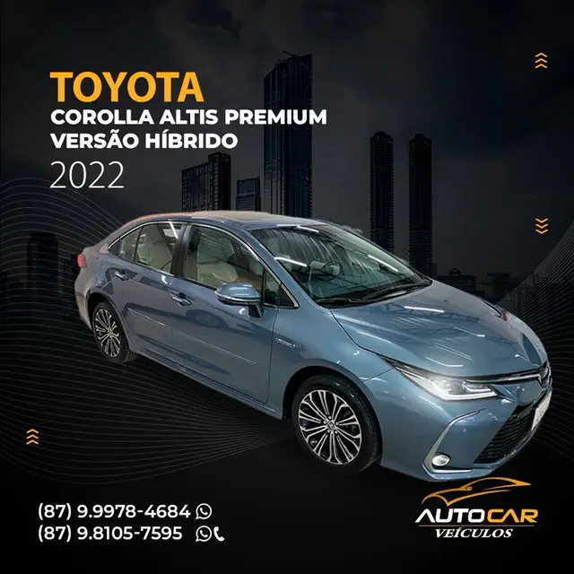 Carro Toyota Corolla 2022 Altis Premium Hybrid 1.8 (Flex) (Aut)