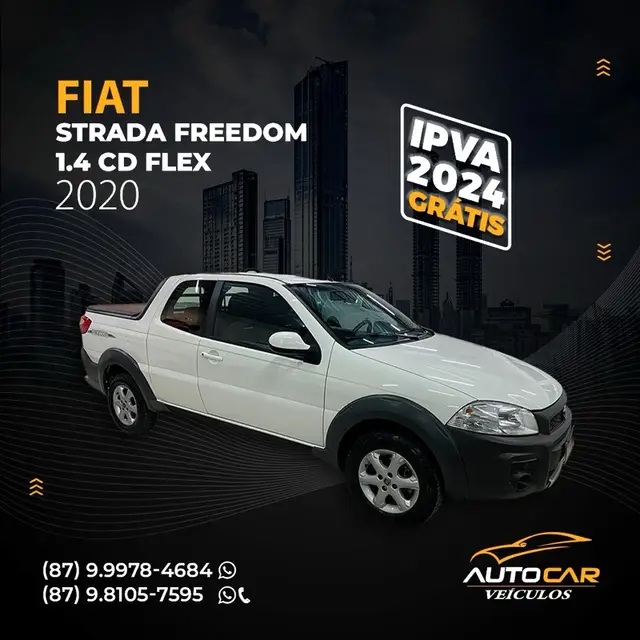 Carro Fiat Strada 2020 Freedom 1.4 CD (Flex)