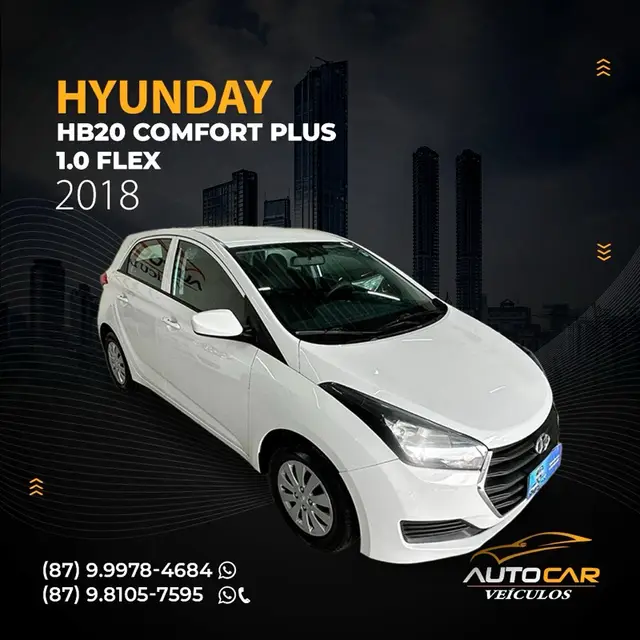 Carro Hyundai HB20 2018 1.0 Comfort (Flex)