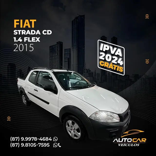 Carro Fiat Strada 2015 Working 1.4 (Flex) (Cabine Dupla)