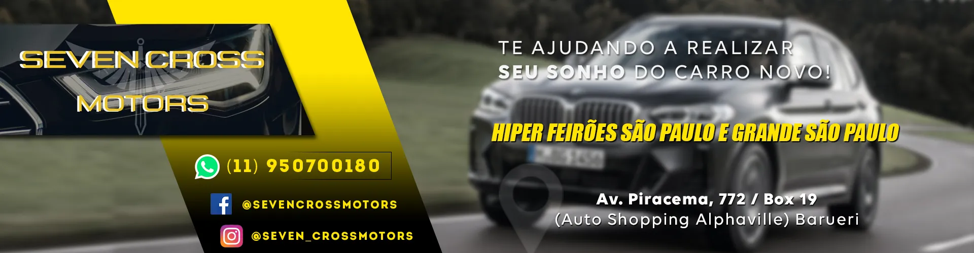 Fachada da loja Veículos à venda em SEVEN CROSS MOTORS - Barueri - SP | Mobiauto