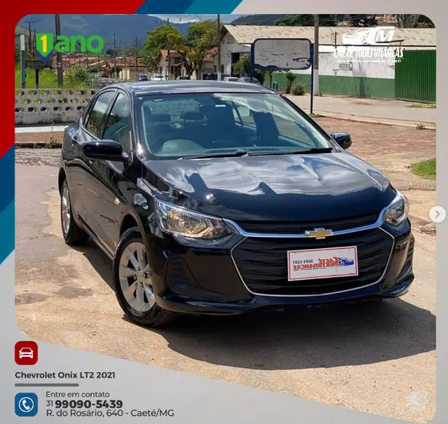 Carro Chevrolet Onix 2021 LT 1.0 Turbo (Flex)