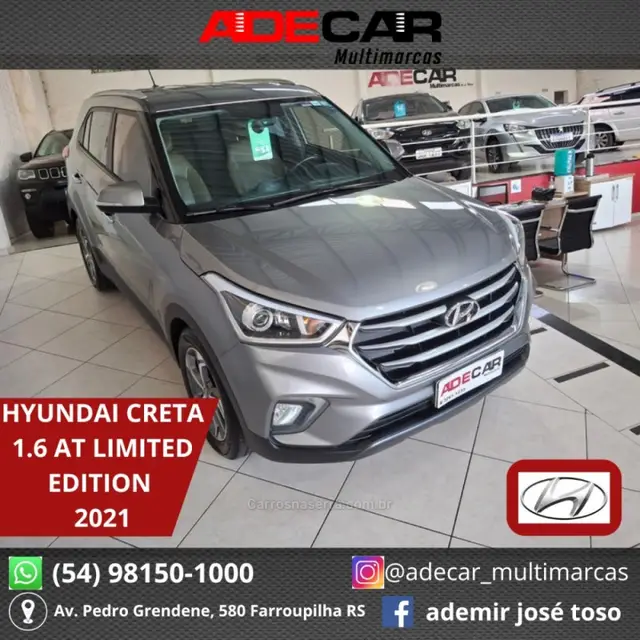 Carro Hyundai Creta 2021 Limited Edition 1.6 (Aut) (Flex)