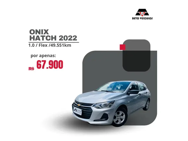 Carro Chevrolet Onix 2022 1.0 (Flex)