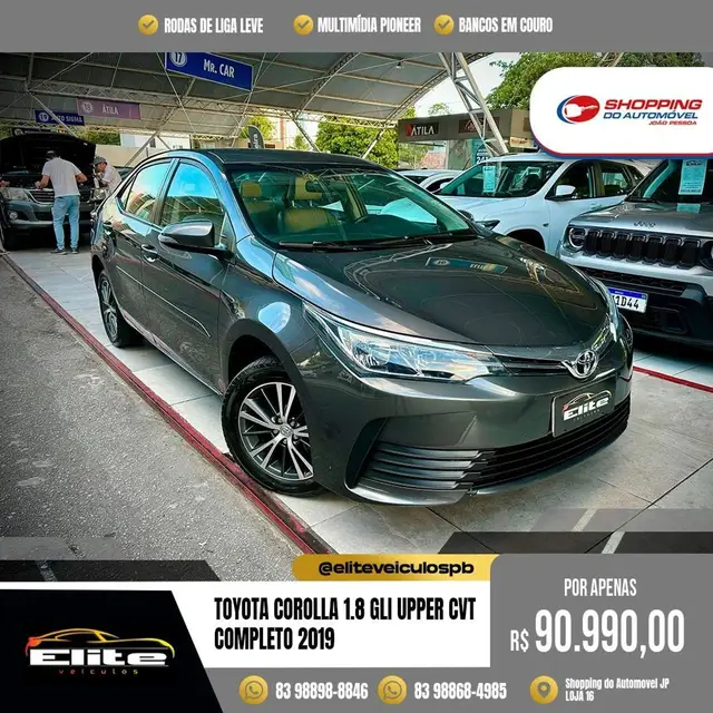 Carro Toyota Corolla 2019 1.8 GLi Upper Multi-Drive (Flex)