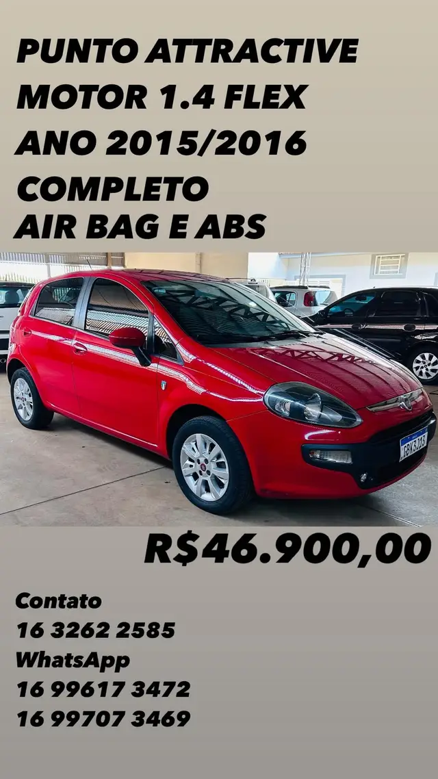 Carro Fiat Punto 2016 Attractive 1.4 (Flex)