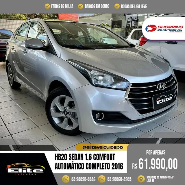Carro Hyundai HB20S 2016 1.6 Comfort Plus (Aut) (Flex)