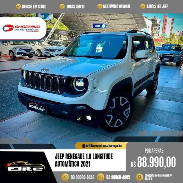 Carro Jeep Renegade 2021 Longitude 1.8 4x2 (Aut) (Flex)