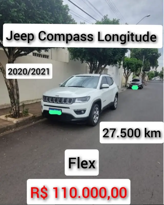 Carro Jeep Compass 2021 2.0 Longitude 4x2 (Aut) (Flex)