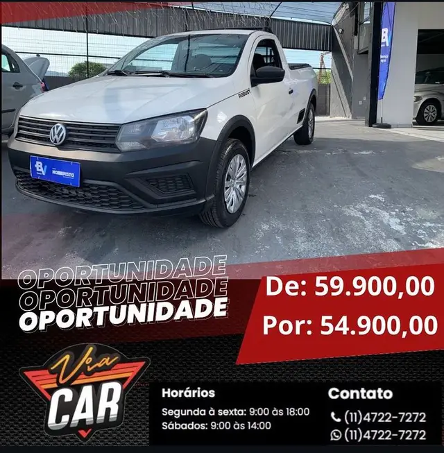 Carro Volkswagen Saveiro 2020 Robust 1.6 MSI CS (Flex)