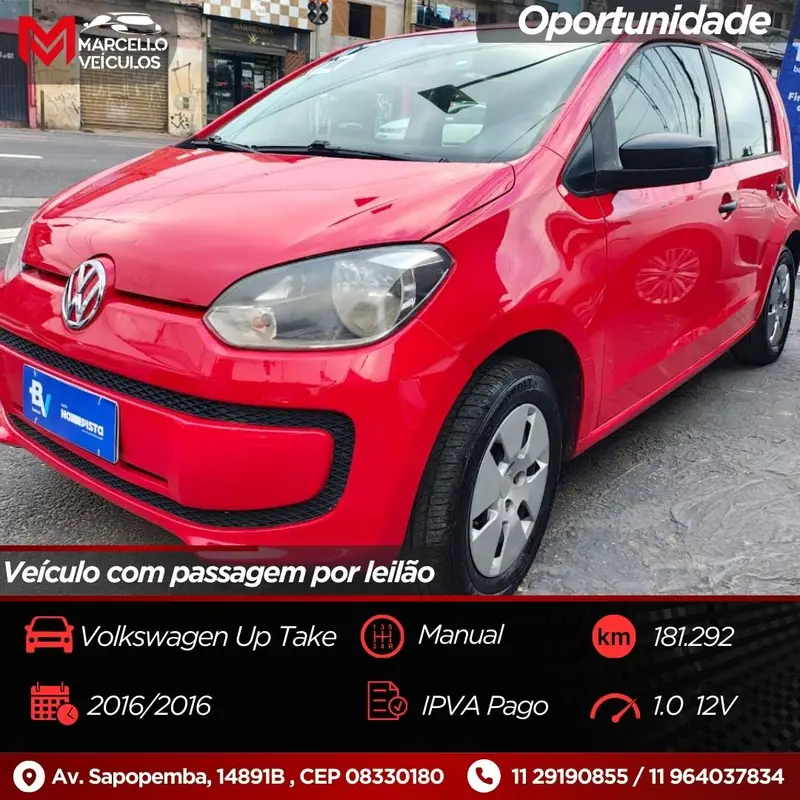 Volkswagen Up! 1.0 12v E-Flex take up! 2p