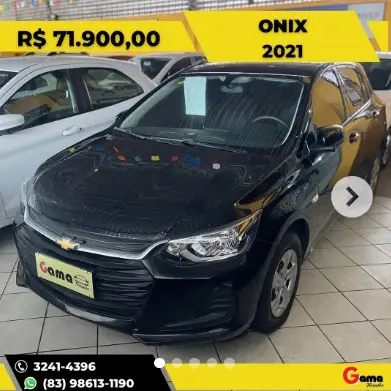 Carro Chevrolet Onix 2021 1.0 (Flex)