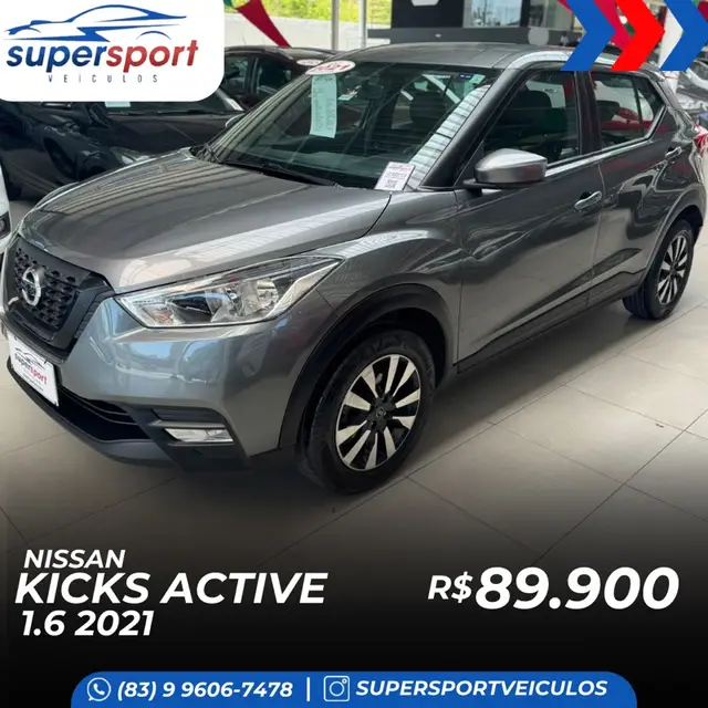 Carro Nissan Kicks 2021 1.6 Active (Aut) (Flex) (PCD)
