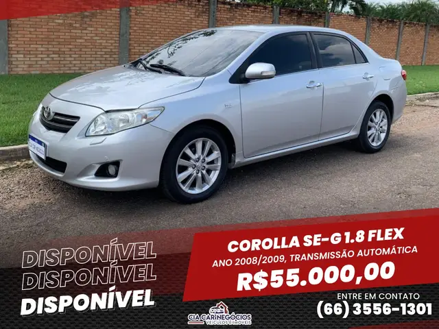 Carro Toyota Corolla 2009 Sedan SEG 1.8 16V (flex) (aut)