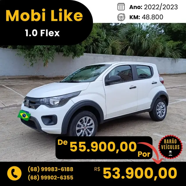 Carro Fiat Mobi 2023 Like 1.0 (Flex)