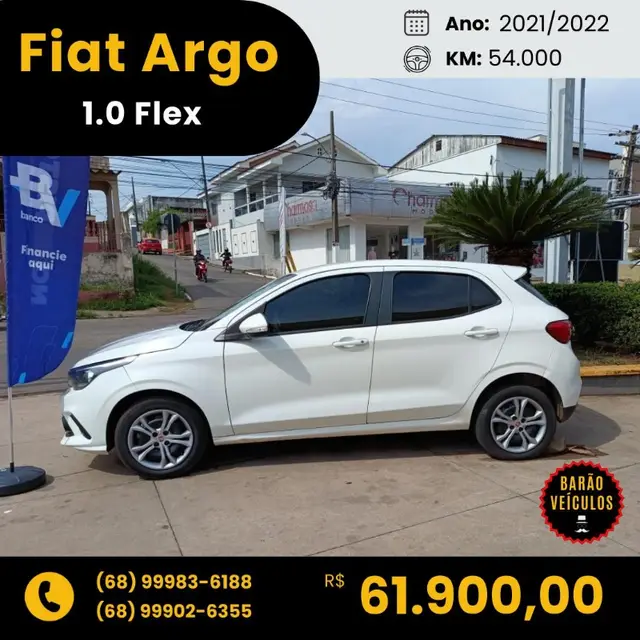 Carro Fiat Argo 2022 1.0