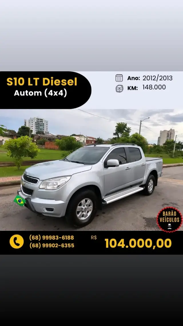 Carro Chevrolet S10 Cabine Dupla 2013 S10 2.8 CTDI LT 4WD (Cabine Dupla)