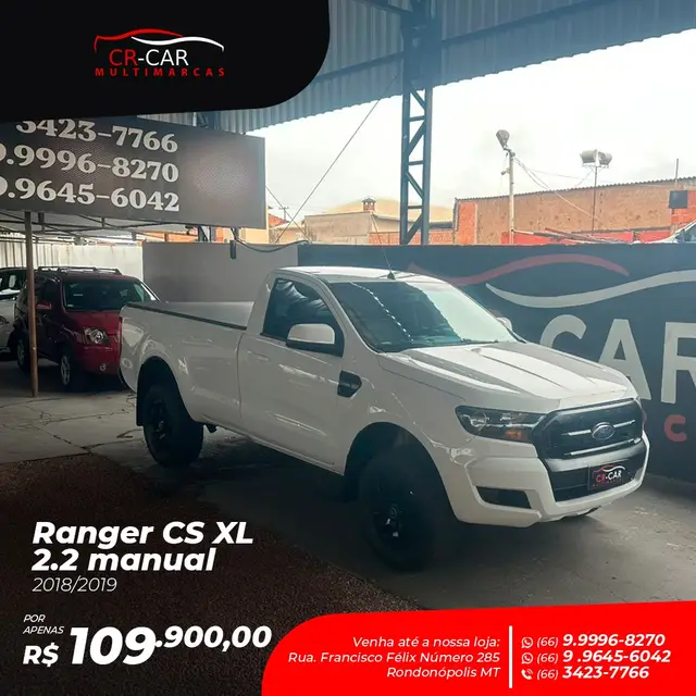 Carro Ford Ranger Cabine Simples 2019 Ranger 2.2 TD XL CS 4x4