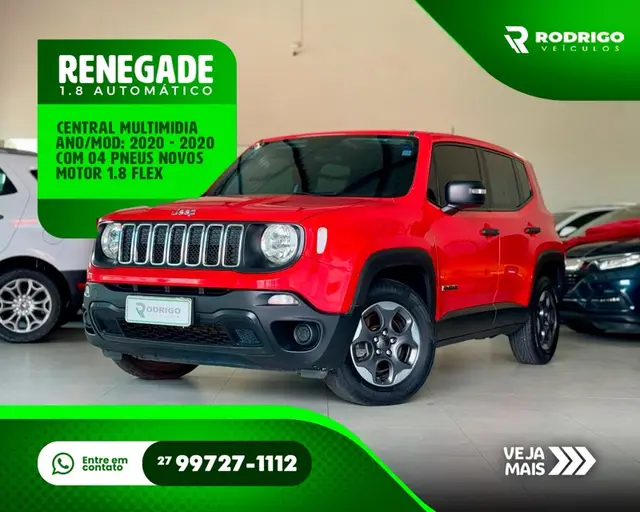 Carro Jeep Renegade 2020 1.8 4x2 (Aut) (Flex) (PCD)