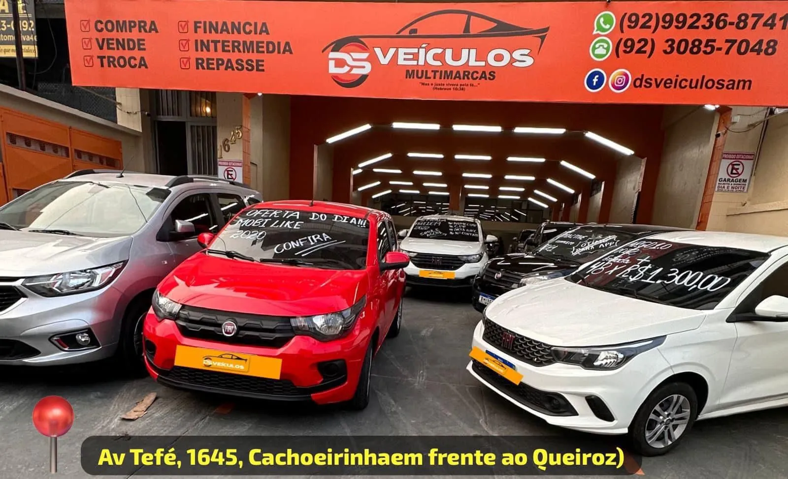 Fachada da loja Veículos à venda em DS  Veiculos - Manaus - AM