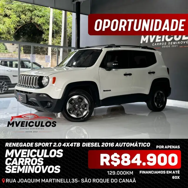 Carro Jeep Renegade 2016 Sport 2.0 TDI 4x4 (Aut)
