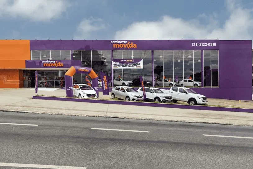 Fachada da loja Veículos à venda em Seminovos Movida Contagem Babita Camargo - Contagem - MG | Mobiauto