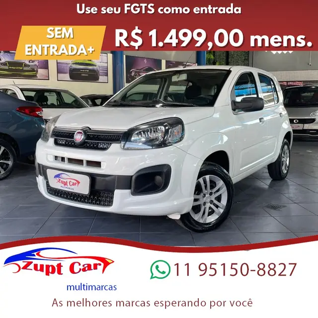 Carro Fiat Uno 2021 Attractive 1.0