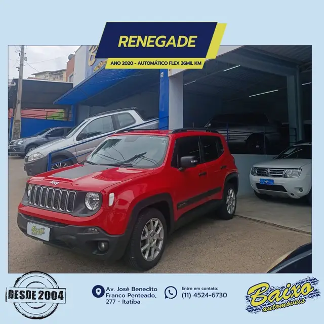 Carro Jeep Renegade 2020 Sport 1.8 4x2 (Aut) (Flex)