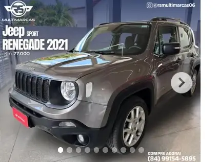 Carro Jeep Renegade 2021 Sport 1.8 4x2 (Aut) (Flex)