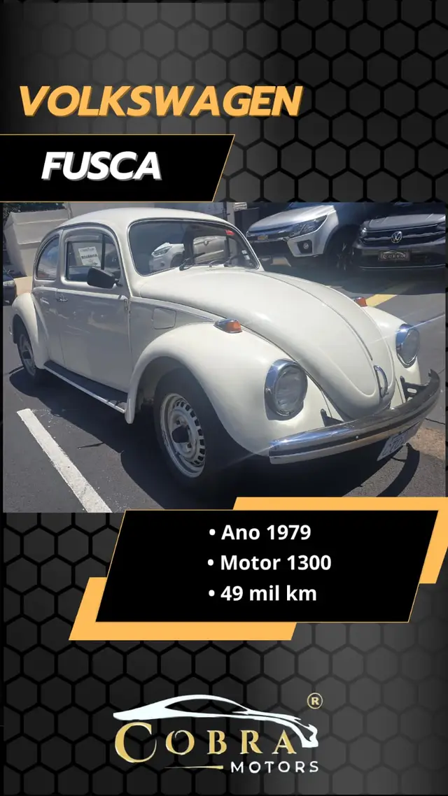 Carro Volkswagen Fusca 1979 1300