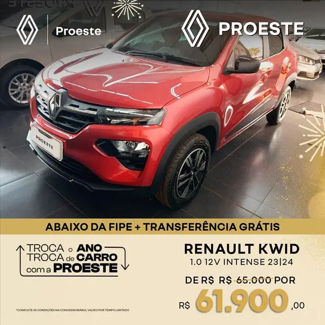 Carro Renault Kwid 2024 Intense 1.0 12v SCe (Flex)