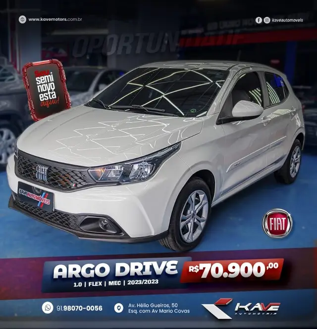 Carro Fiat Argo 2023 1.0 (Flex)