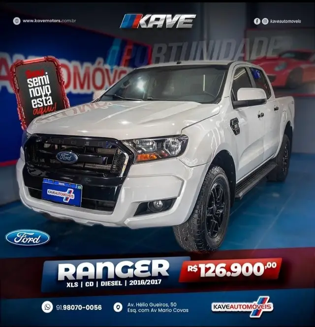 Carro Ford Ranger Cabine Dupla 2017 Ranger XLS 2.2 4x4 CD Diesel (Mec.)