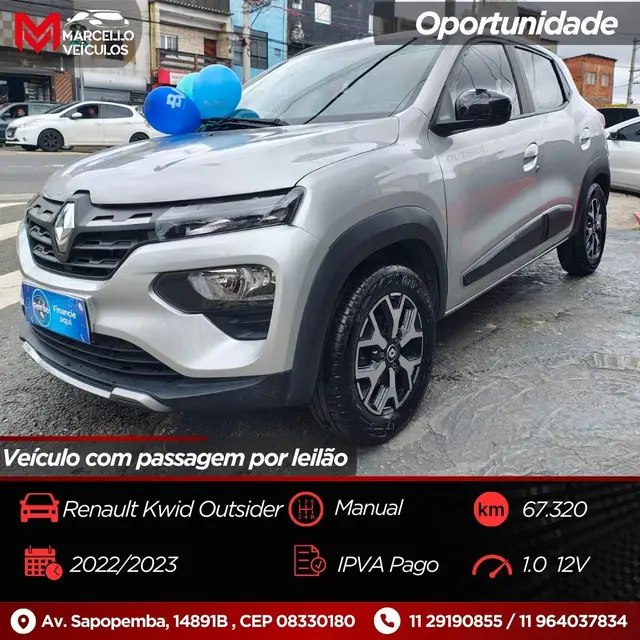Carro Renault Kwid 2023 Outsider 1.0 12v SCe (Flex)