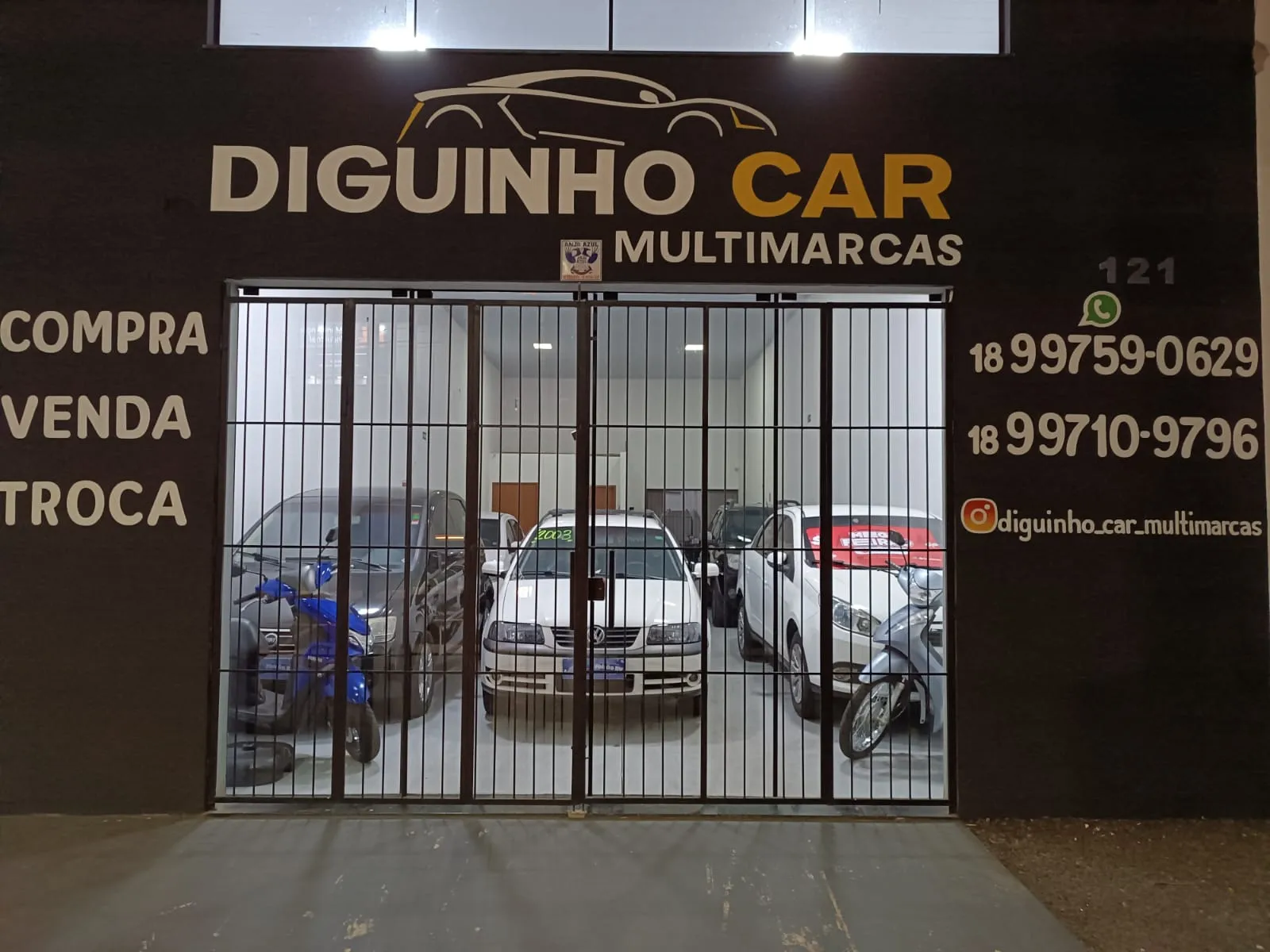 Fachada da loja Veículos à venda em DIGUINHO CAR MULTIMARCAS - Assis - SP | Mobiauto