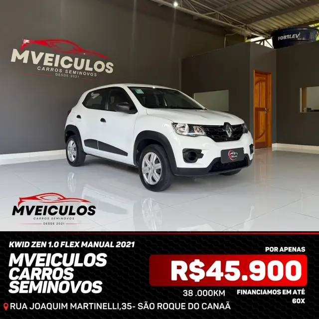 Carro Renault Kwid 2021 Zen 1.0 12v SCe (Flex)