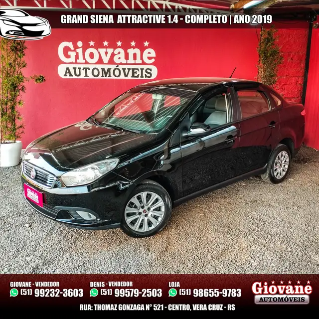 Carro Fiat Grand Siena 2019 Evo Attractive 1.4 8V (Flex)