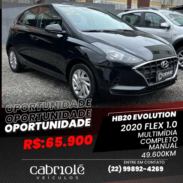 Carro Hyundai HB20 2020 Evolution 1.0