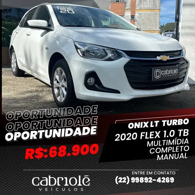 Carro Chevrolet Onix 2020 LT 1.0 (Flex)