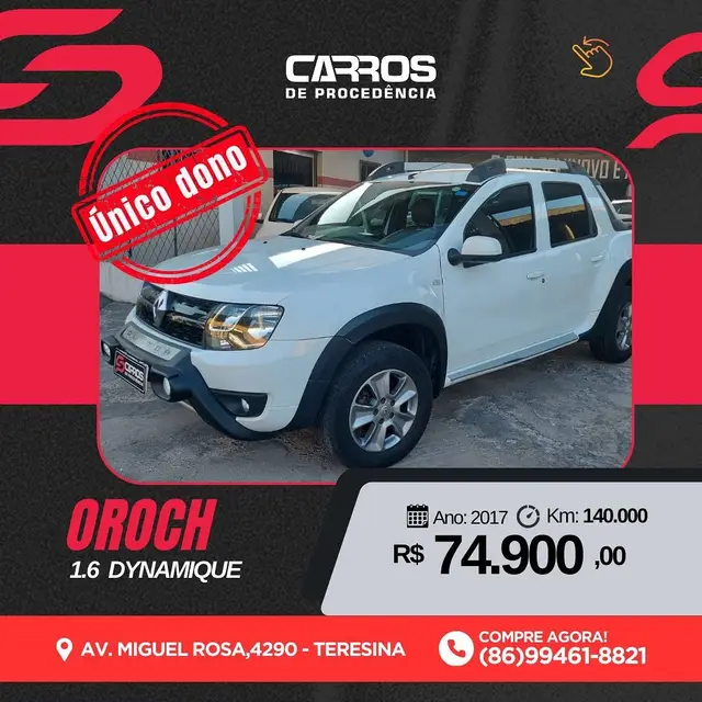 Carro Renault Duster Oroch 2017 1.6 16V SCe Dynamique (Flex)