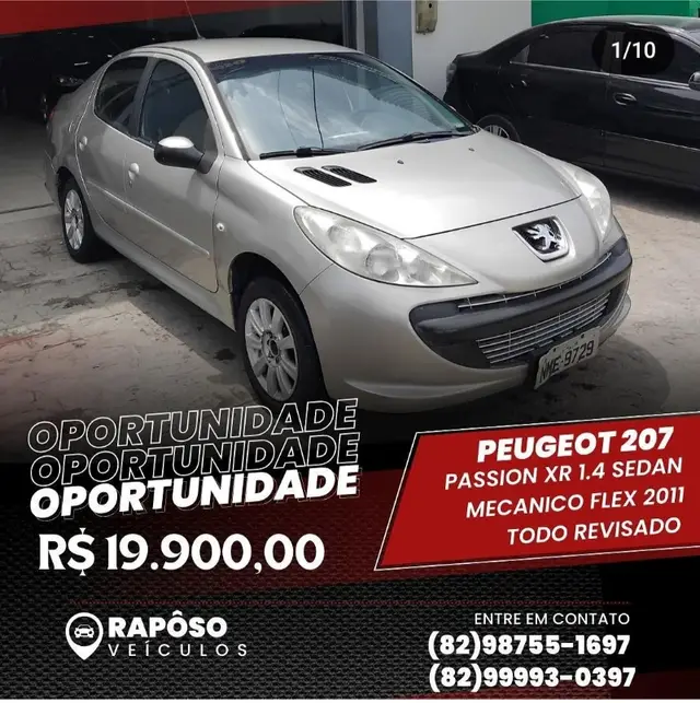Carro Peugeot 207 Sedan 2011 207 Passion XR 1.4 8V (flex)