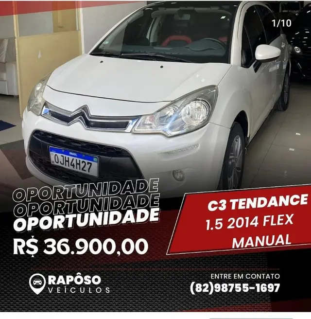 Carro Citroën C3 2014 Tendance 1.5 8V (Flex)